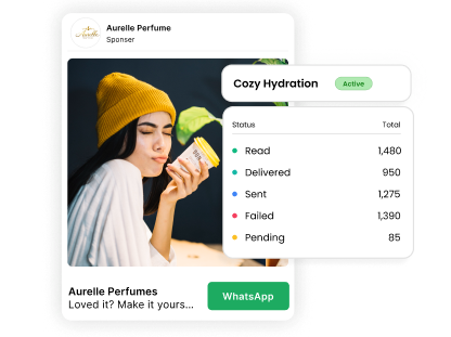 Report showing conversations and qualified leads per campaign
