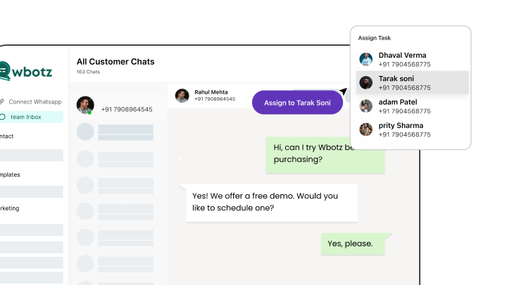 Wbotz screen: lead routing and assignment rules