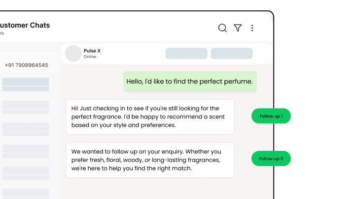 Wbotz screen: follow up sequence and stop conditions