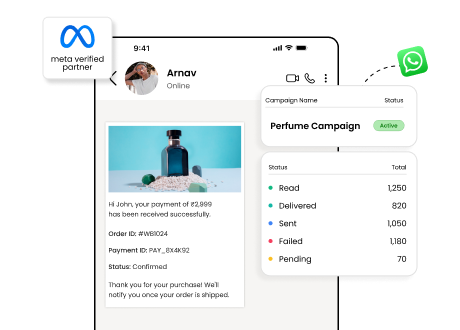 The Wbotz dashboard connected to an official WhatsApp Business API number