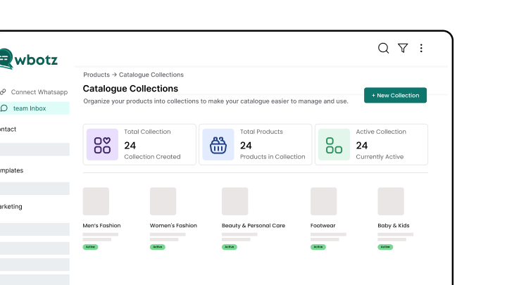 Wbotz screen: catalogue collections