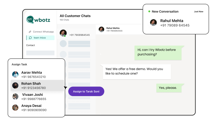 Wbotz screen: assignment and routing rules
